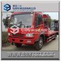 FAW 2 axles heavy construction excavator carrying truck flat bed truck